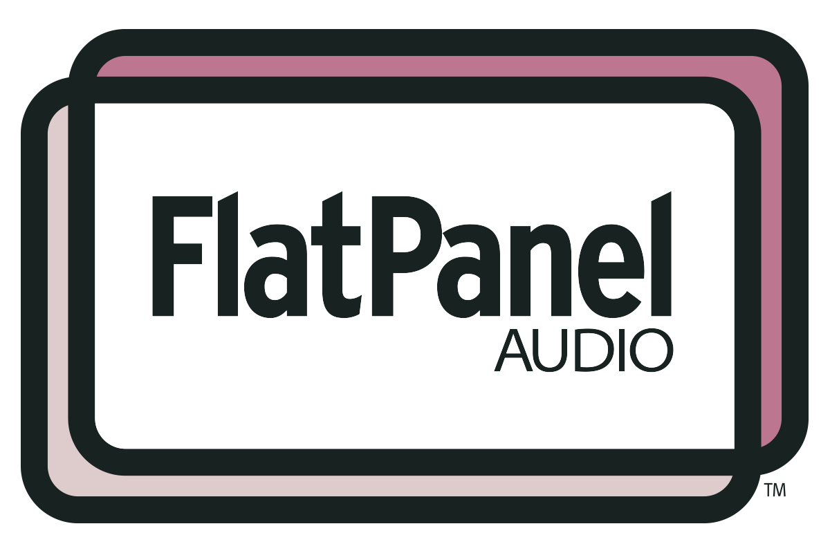 FlatPanel Audio logo and product sample
